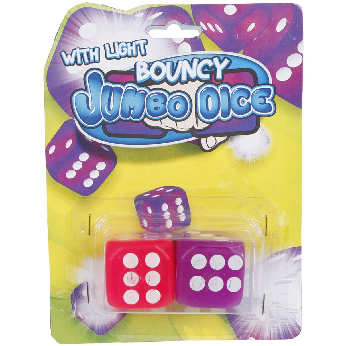 Pocket Money Bouncy Dice Med Light 2-Pakning