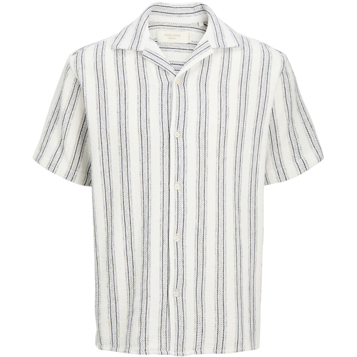 Jack & Jones Junior Cloud Dancer Stripes Jorcoba Stripe Resort Skjorte Ss Sn Jnr