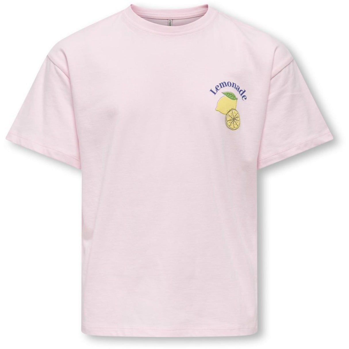 kids ONLY Barely Pink Lemonade Kogcana Life Ss Rlx Printed Topp Jrs
