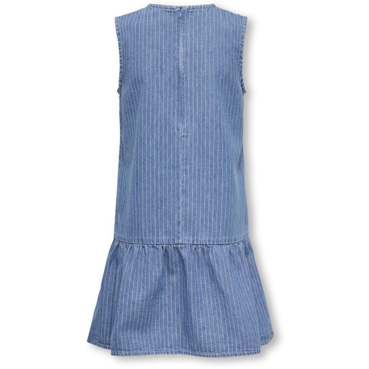 kids ONLY Medium Blue Denim Stripes Kogyasmin S/L Kjole Dnm Gua