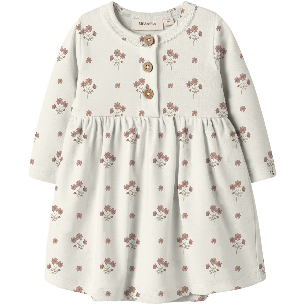 Lil'Atelier Coconut Milk Flower Pink Nbflayo Sif Ls Body Kjole Lil