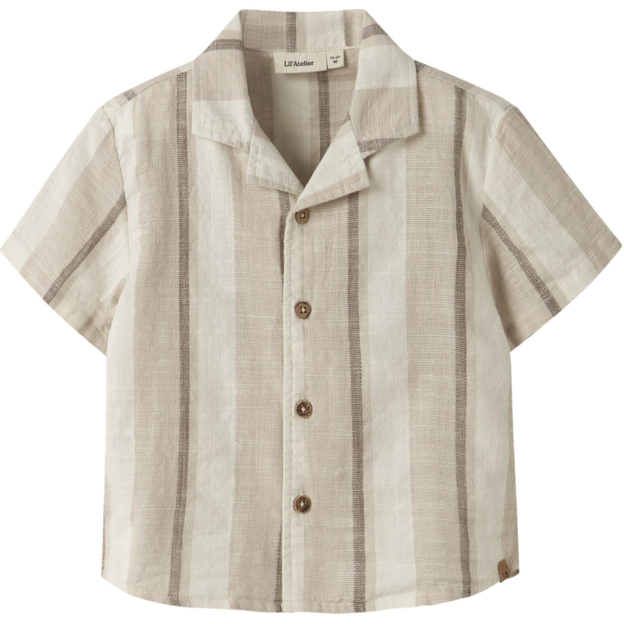 Lil'Atelier Coconut Milk Nmmfibert Ss Loose Skjorte Lil