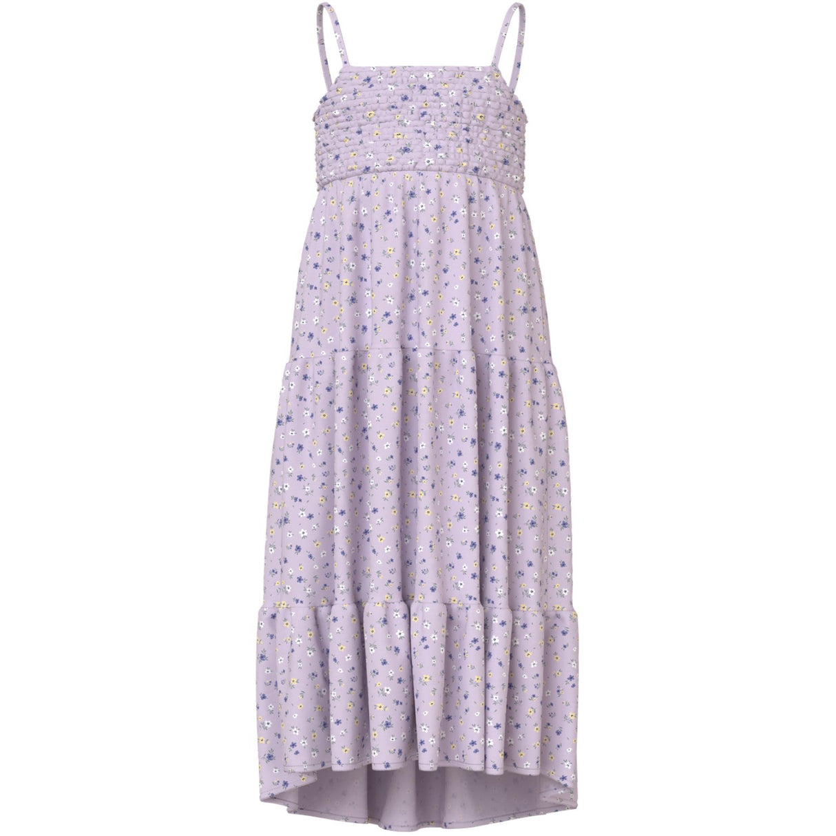 Name It Lavender Fog Small Floral Nkfvinaya Stropp Maxi Kjole
