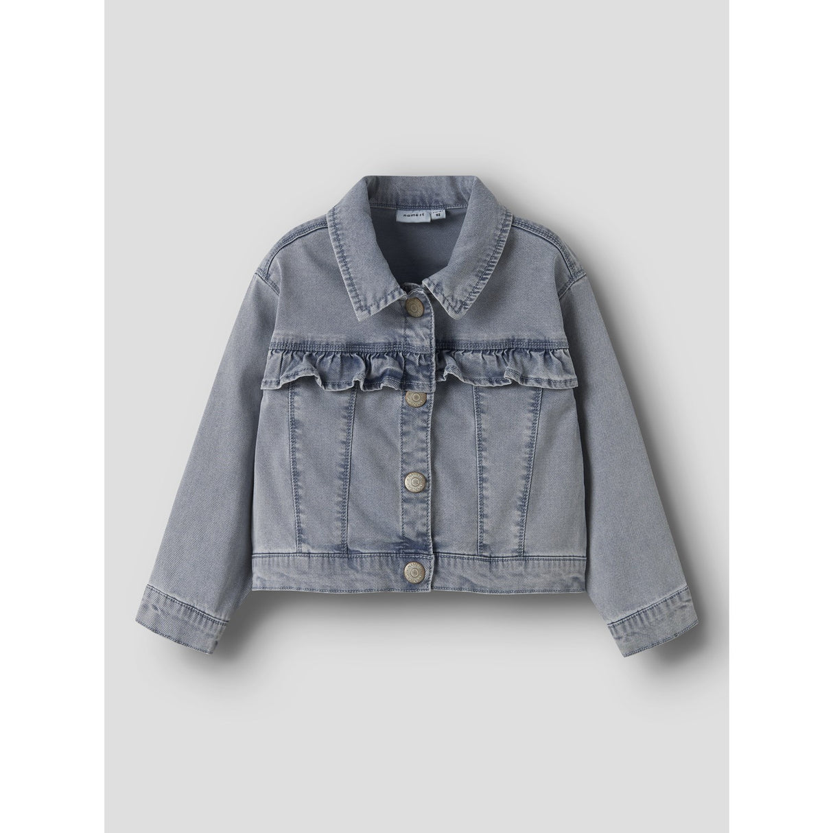 Name It Light Blue Denim Nmfjulia Dnm Frill Jakke 6006-Yb F