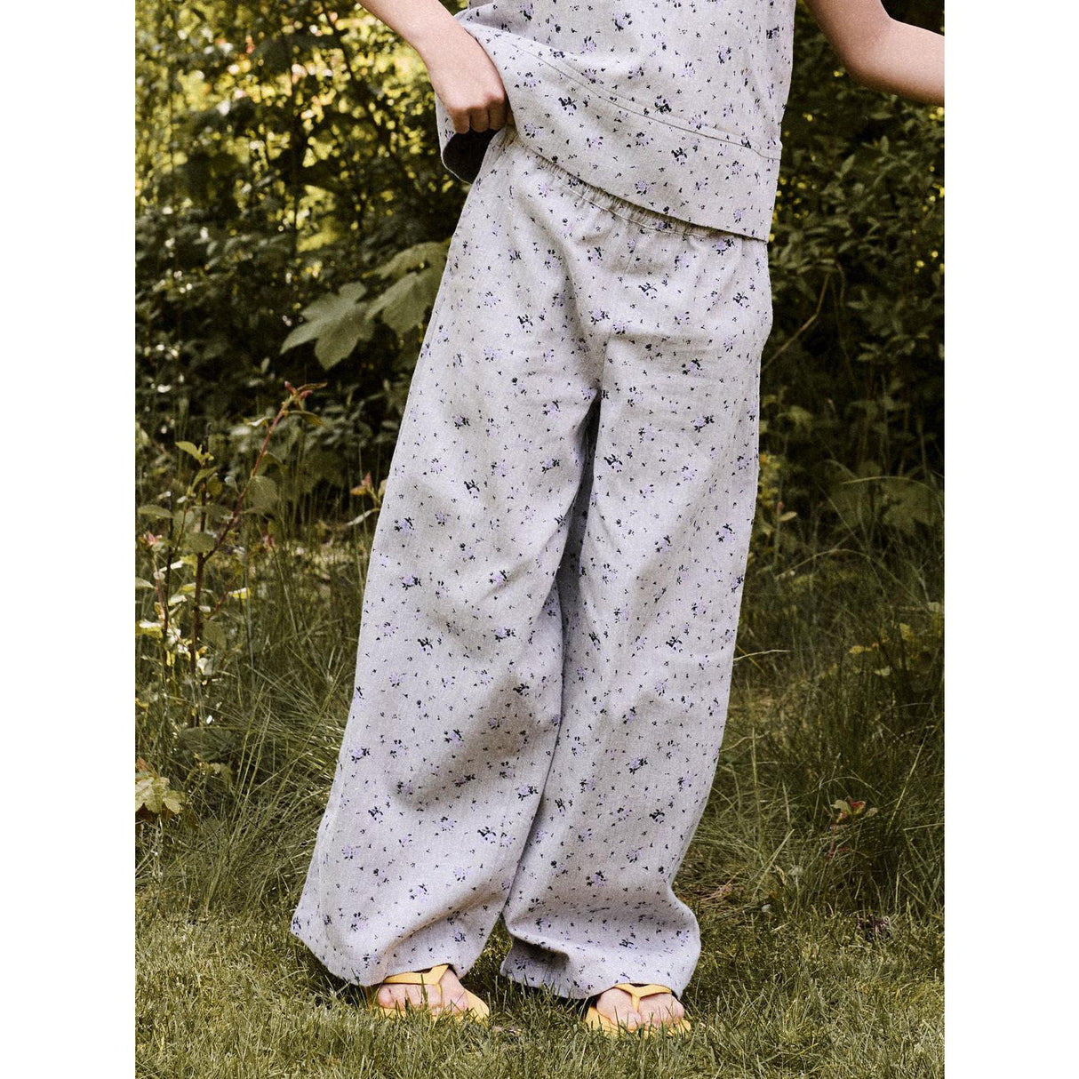 Name It Lavender Gray Nkfdrita Wide Bukser