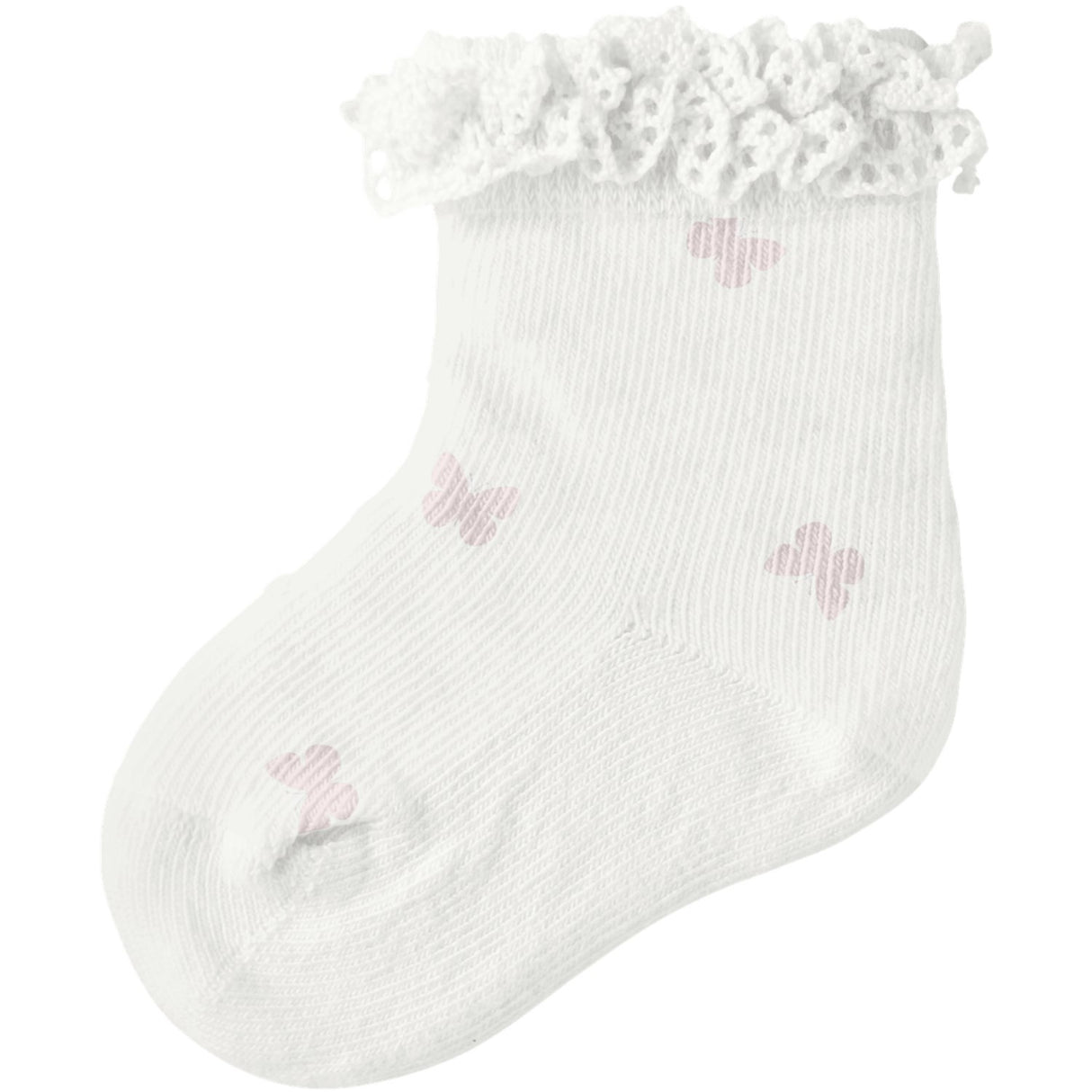 Name It Cloud Dancer Nbffutterfly Strømper