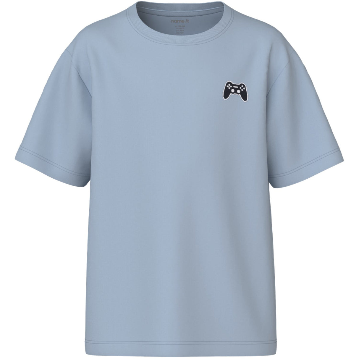 Name It Blue Fog Controller Embroidery Nkmvimpel Ss Nreg Topp