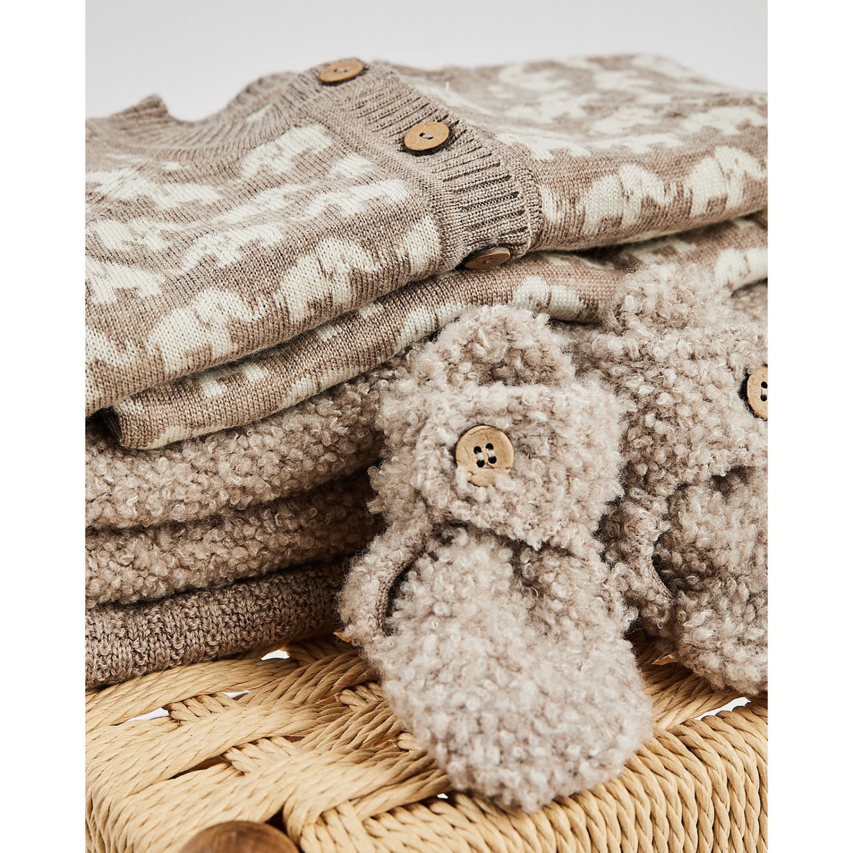 Smallstuff Nature Melange Booties Bouclé Merino Ull