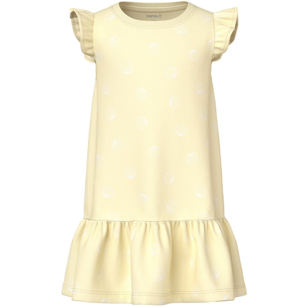 Name It Pear Sorbet Sea Shells White Nmfvida Capsl Kjole
