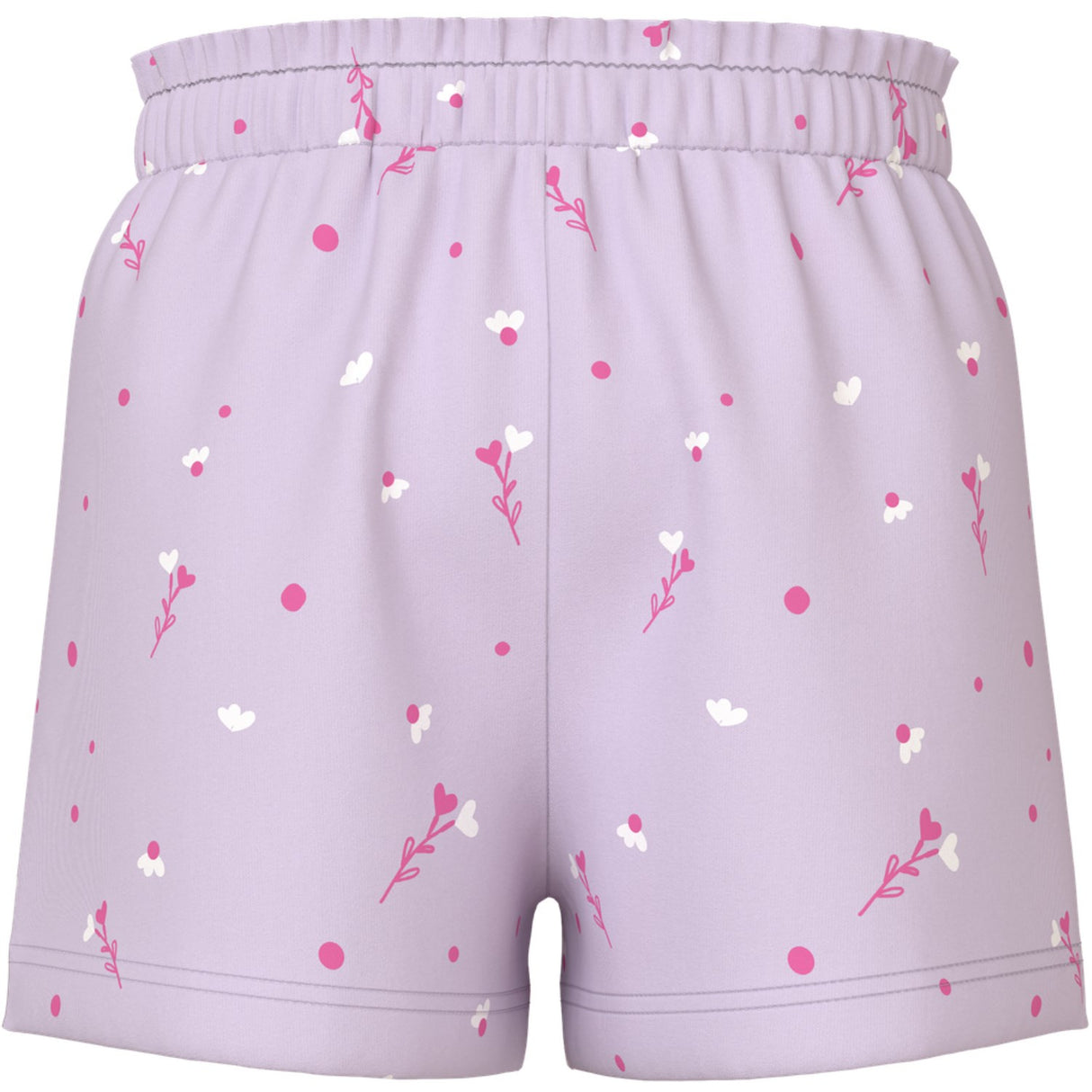 Name It Lavender Fog White Florals Nmfvilinse Shorts