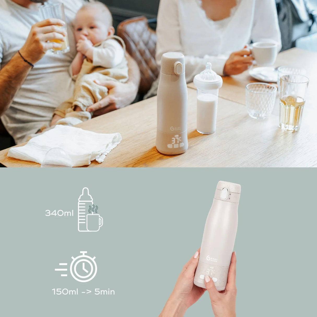 Babymoov Beige Moov & Feed Flaskevarmer