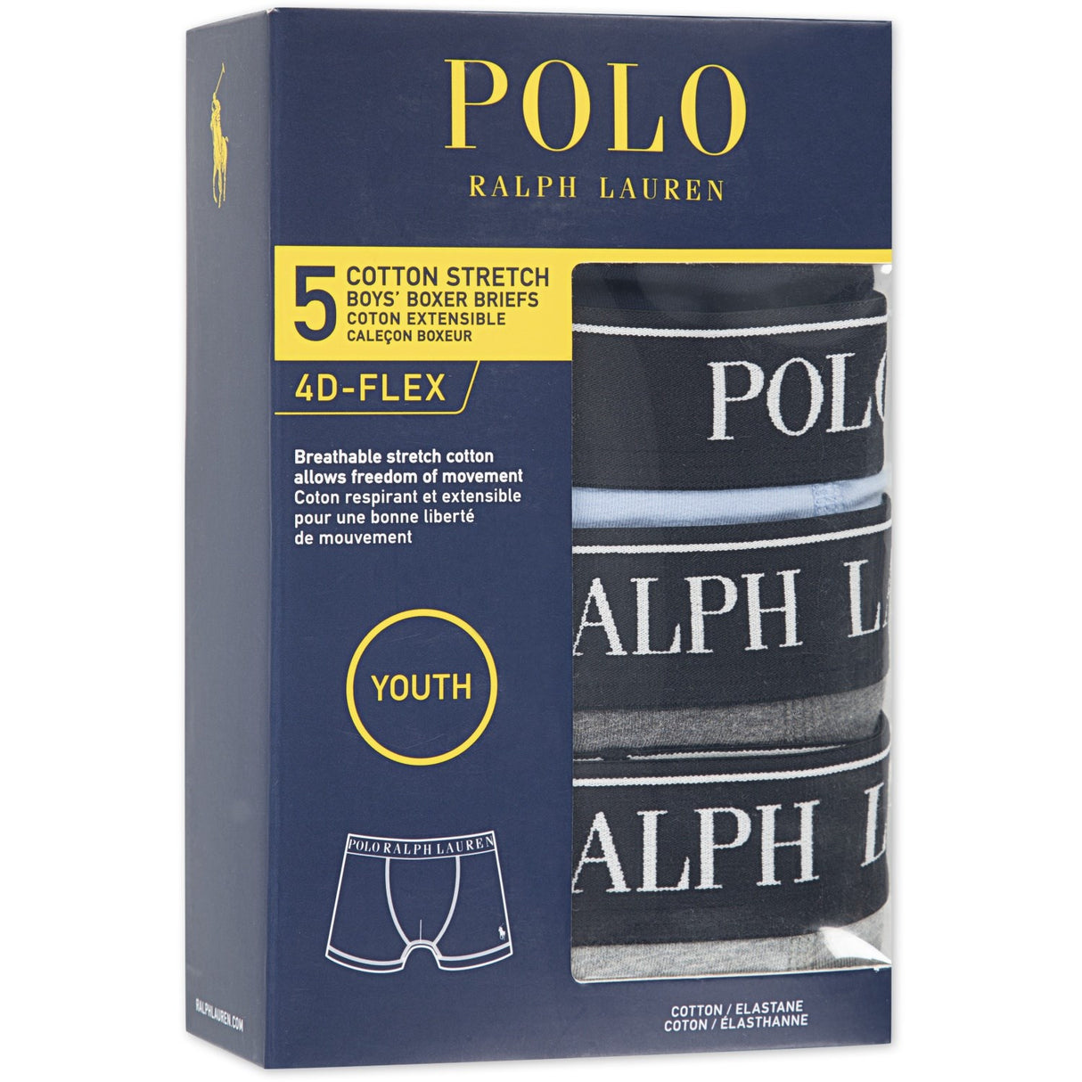 Polo Ralph Lauren Office Blue Bomull Stretch 5-Pack Boxer