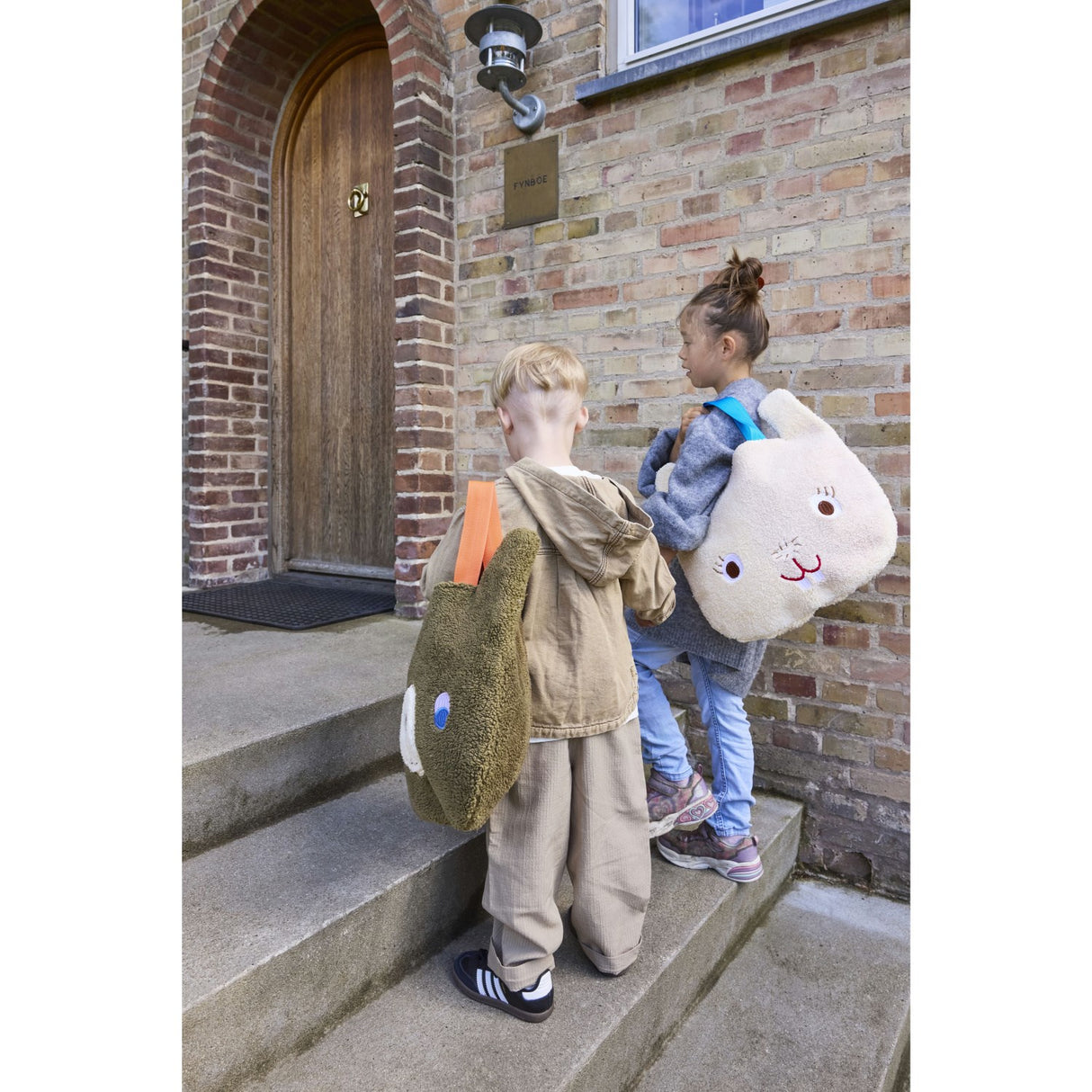 OYOY Brown/Red Darling Bjørn Tote Veske