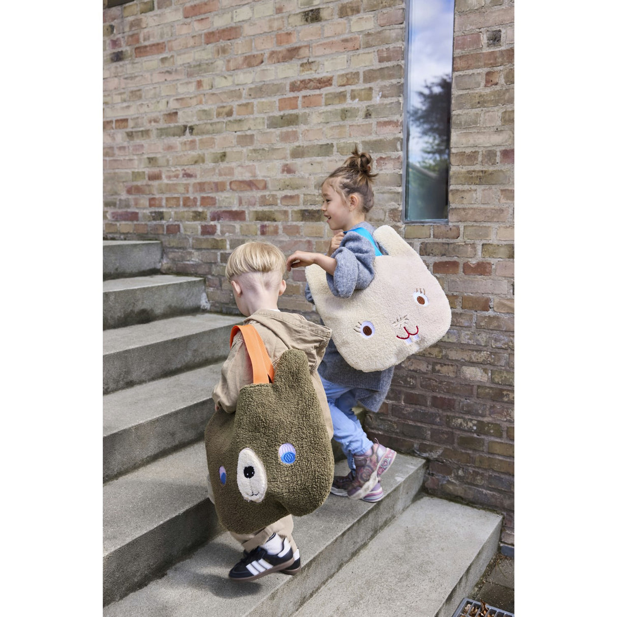 OYOY Brown/Red Darling Bjørn Tote Veske