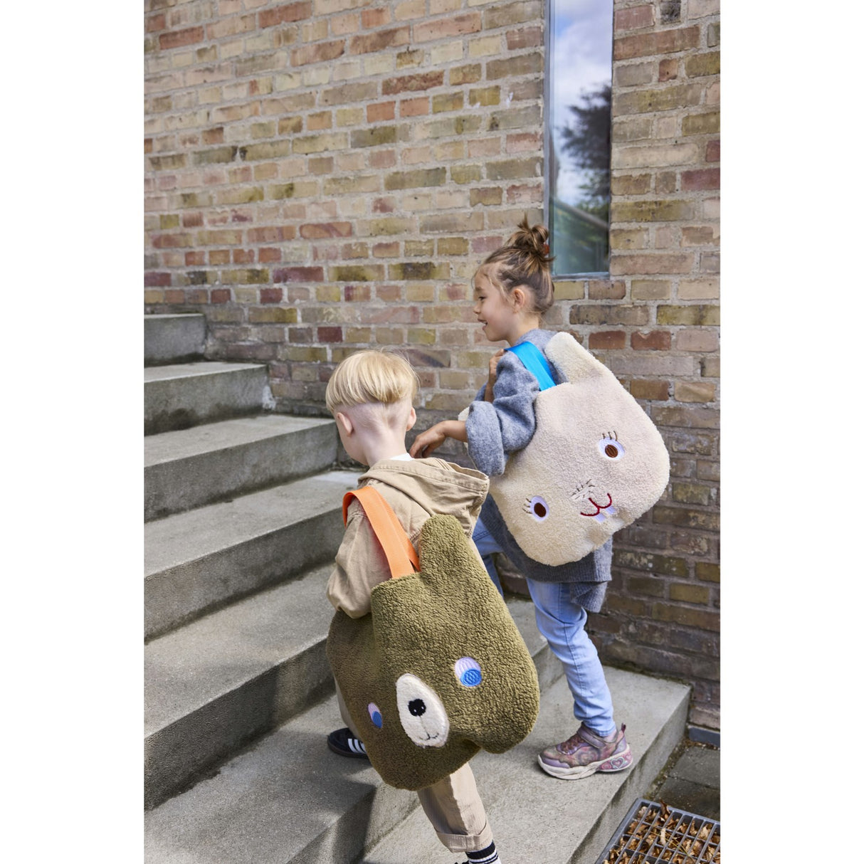 OYOY Brown/Red Darling Bjørn Tote Veske