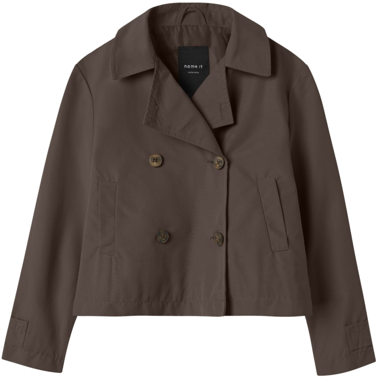 Name It Chocolate Brown Nkfmadelin Trench Frakk Kort