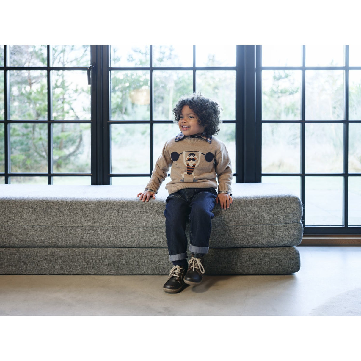 Hust & Claire Biscuit Pelle Strikk Strong Man