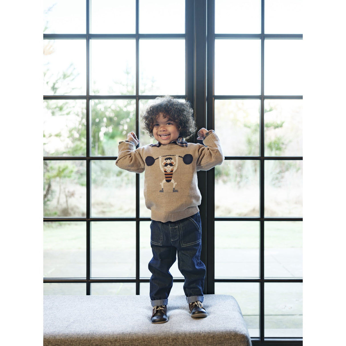 Hust & Claire Biscuit Pelle Strikk Strong Man