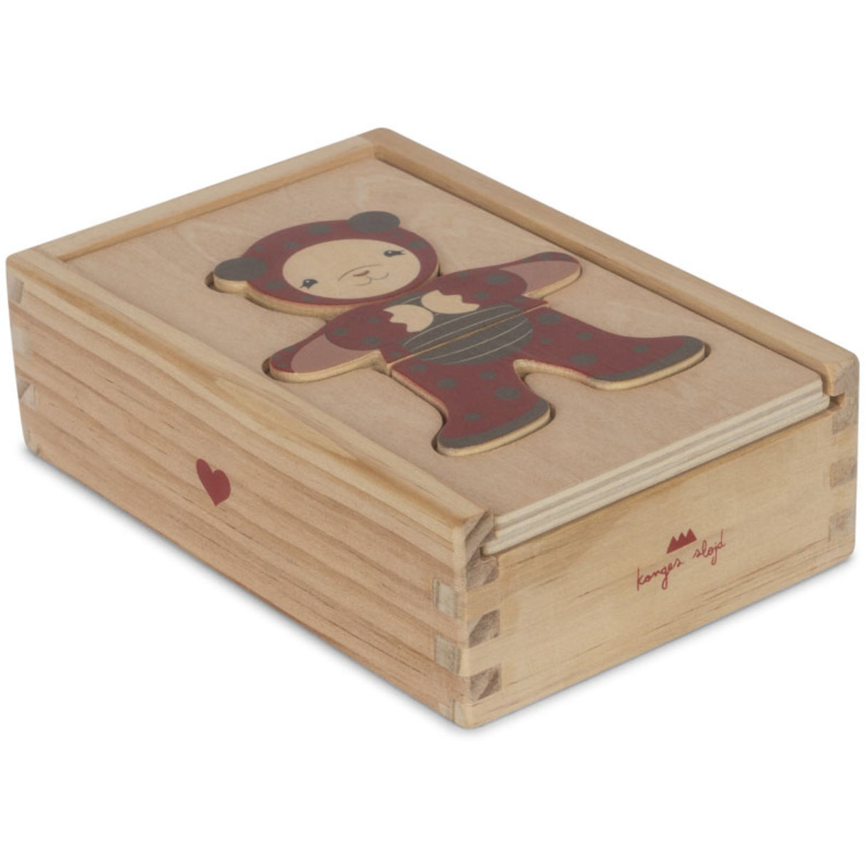 Konges Sløjd Multi Wooden Teddybjørn Kjole Up Animals Fsc