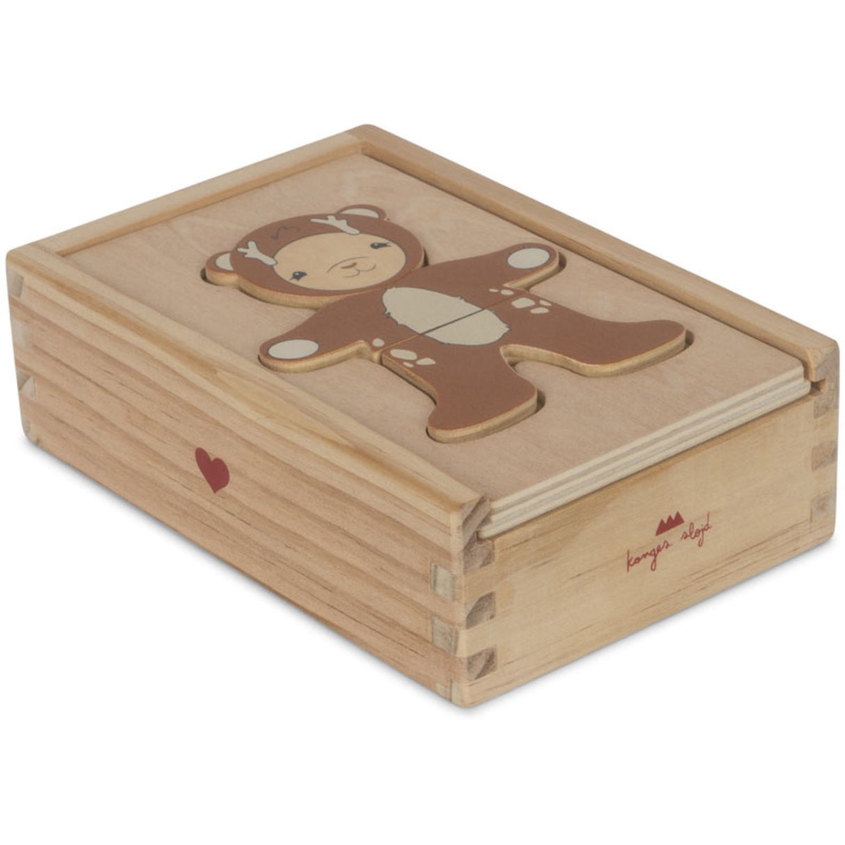 Konges Sløjd Multi Wooden Teddybjørn Kjole Up Animals Fsc