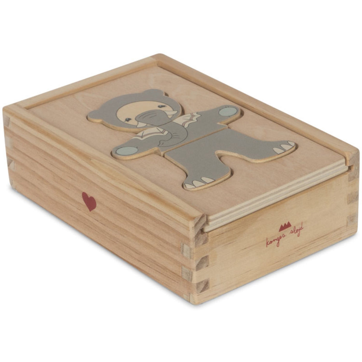 Konges Sløjd Multi Wooden Teddybjørn Kjole Up Animals Fsc