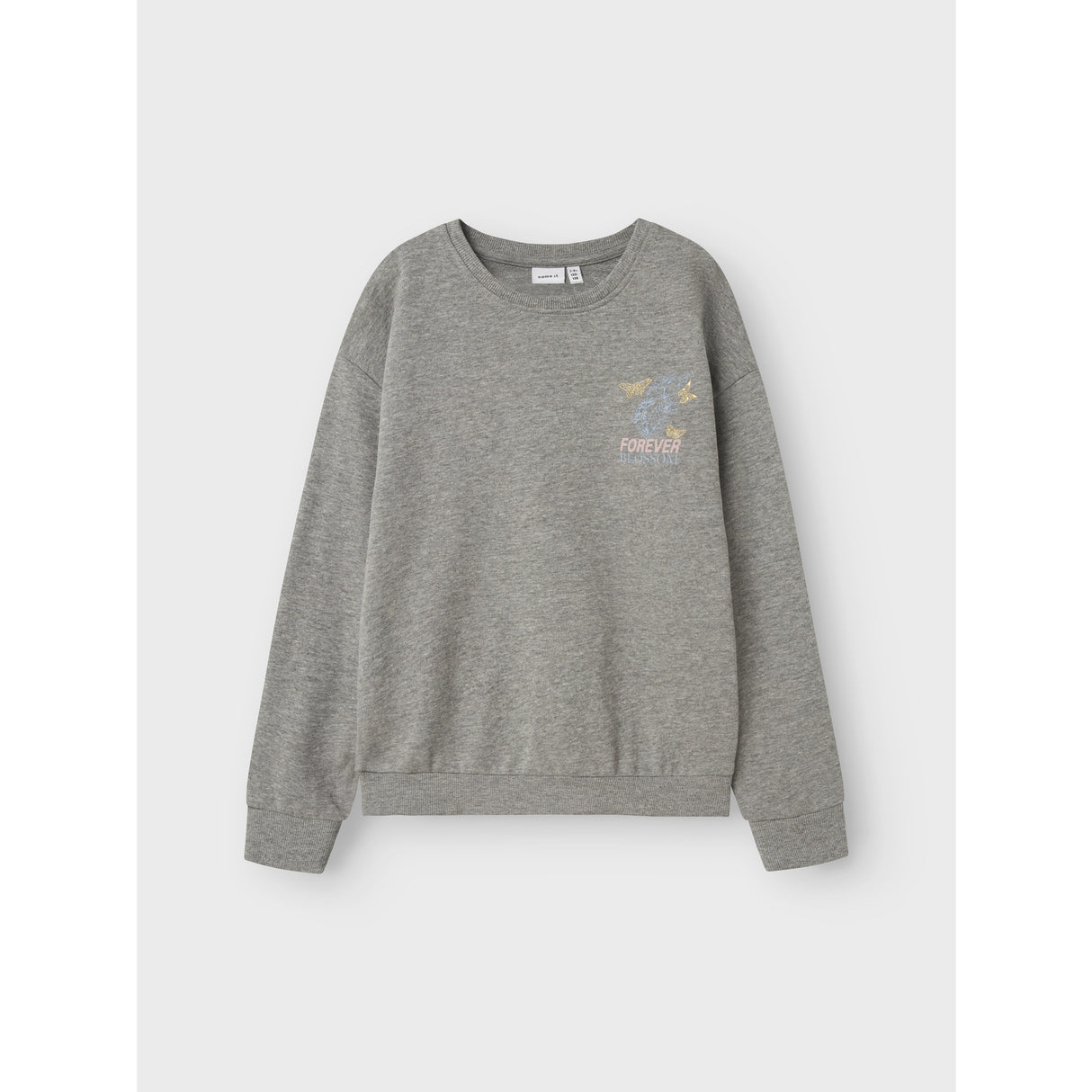 Name It Light Grey Melange Nkflotte Nreg Sweat Unb