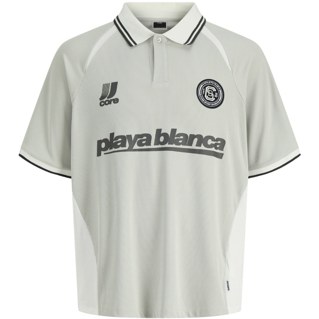 Jack & Jones Junior Vapor Blue Jcoclub Ribbed Football Polo Ss Jnr