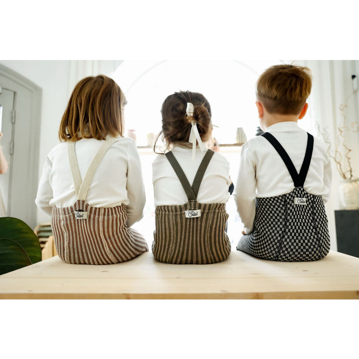 Silly Silas Granola X Cream Striped Special Footless Strømpebukser