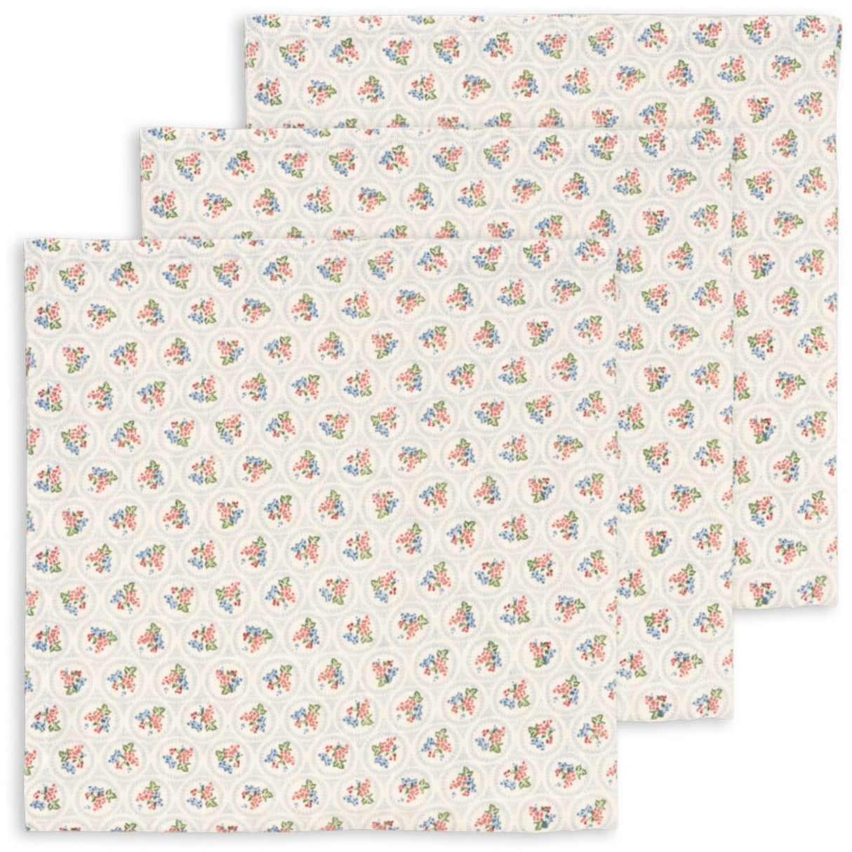 Konges Sløjd Verona Blues 3 Pakke Muslin Cloth Gots