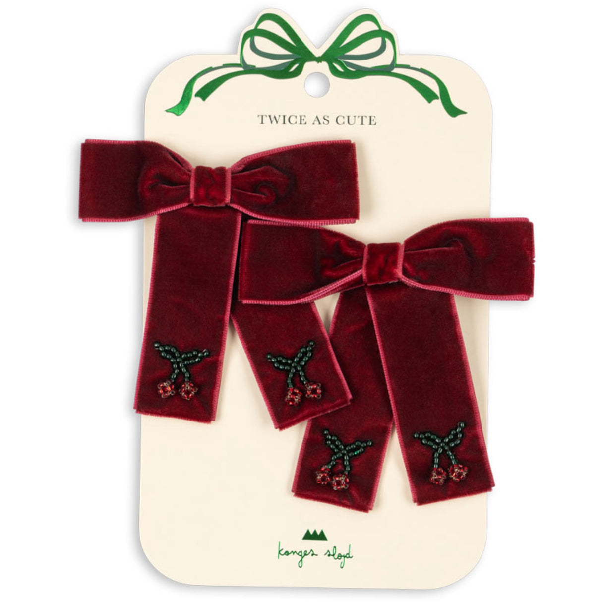 Konges Sløjd Rio Red 2 Pakke Juliette Bue Hair Clip