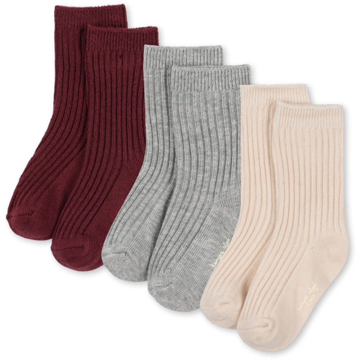 Konges Sløjd Mix Pack 3 Pakke Rib Strømper