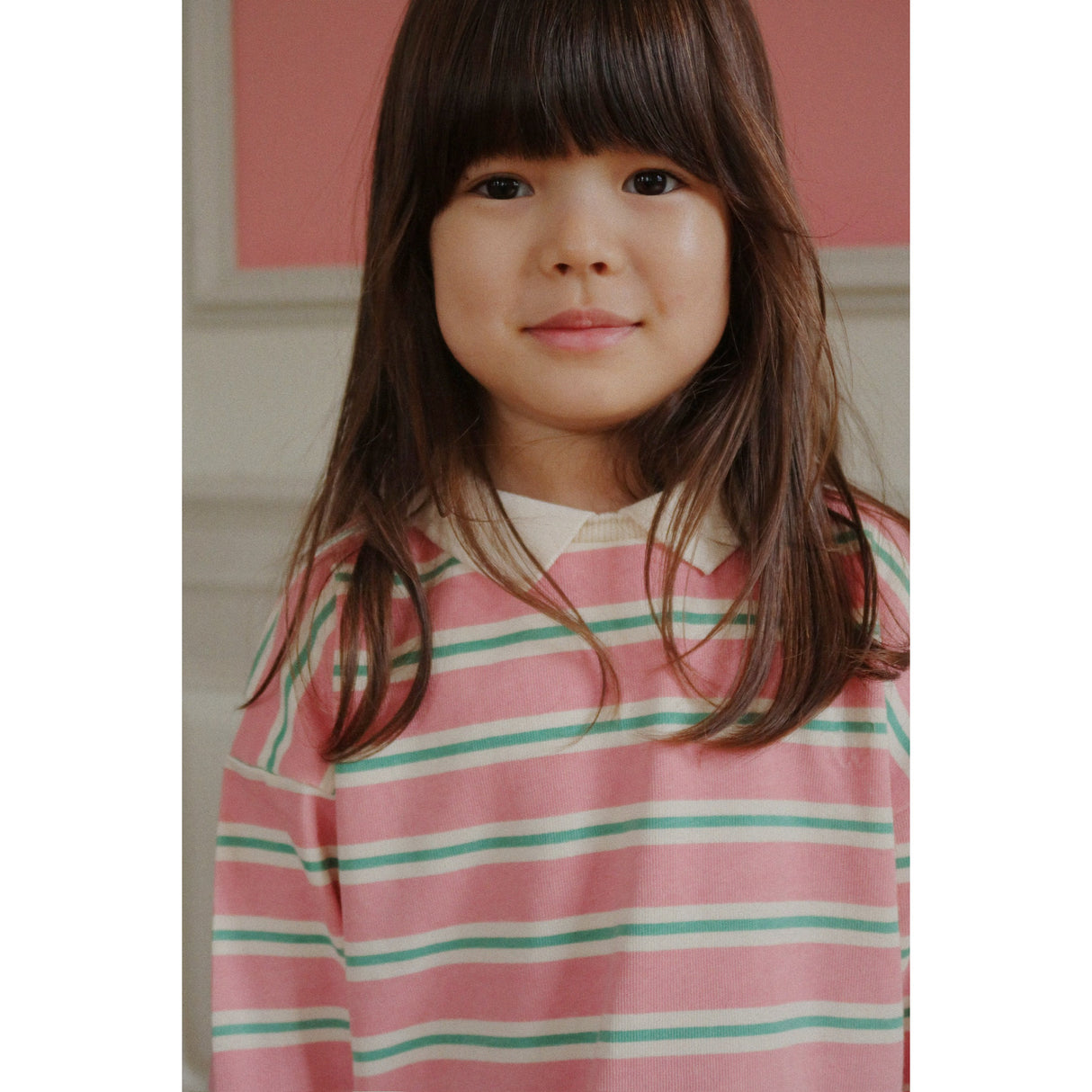 Konges Sløjd Blush Bound Stripe Spotty Ls Polo Gots