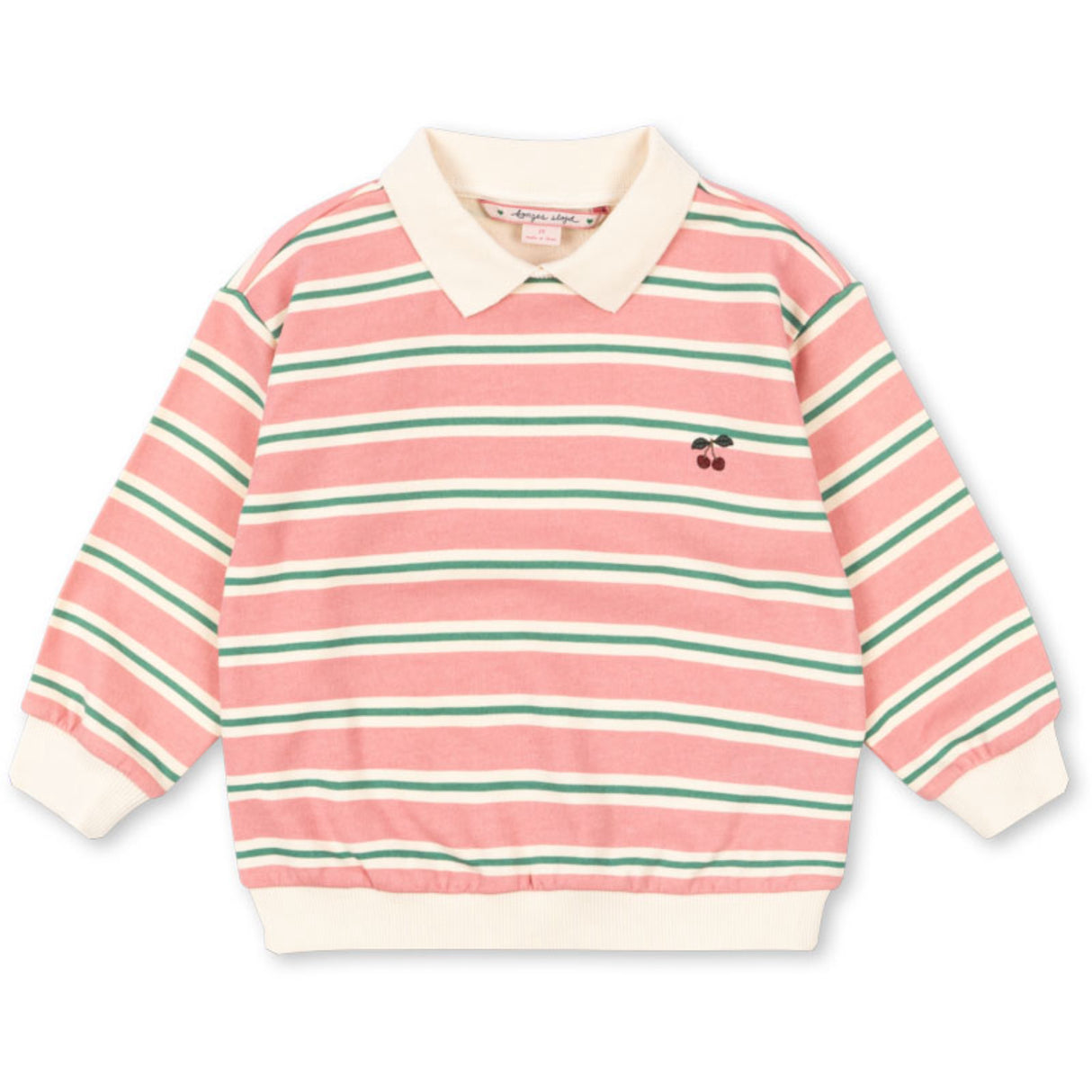 Konges Sløjd Blush Bound Stripe Spotty Ls Polo Gots
