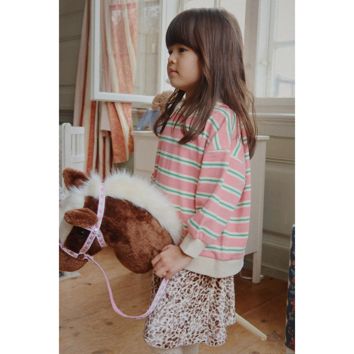 Konges Sløjd Blush Bound Stripe Spotty Ls Polo Gots