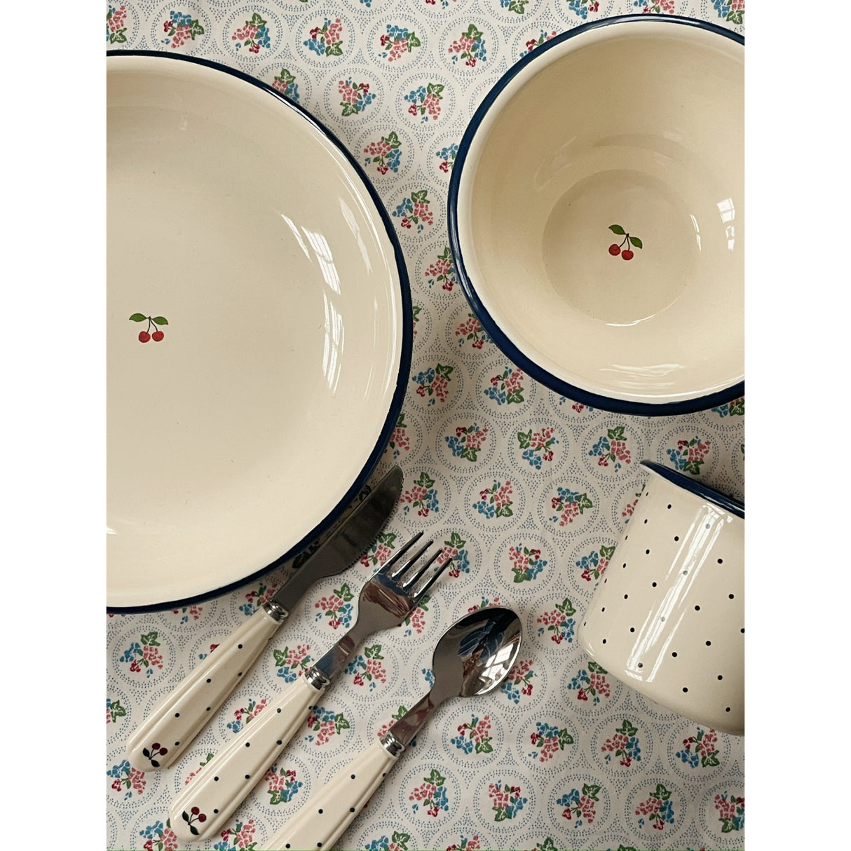 Konges Sløjd Navy Dot Bestikk Sett