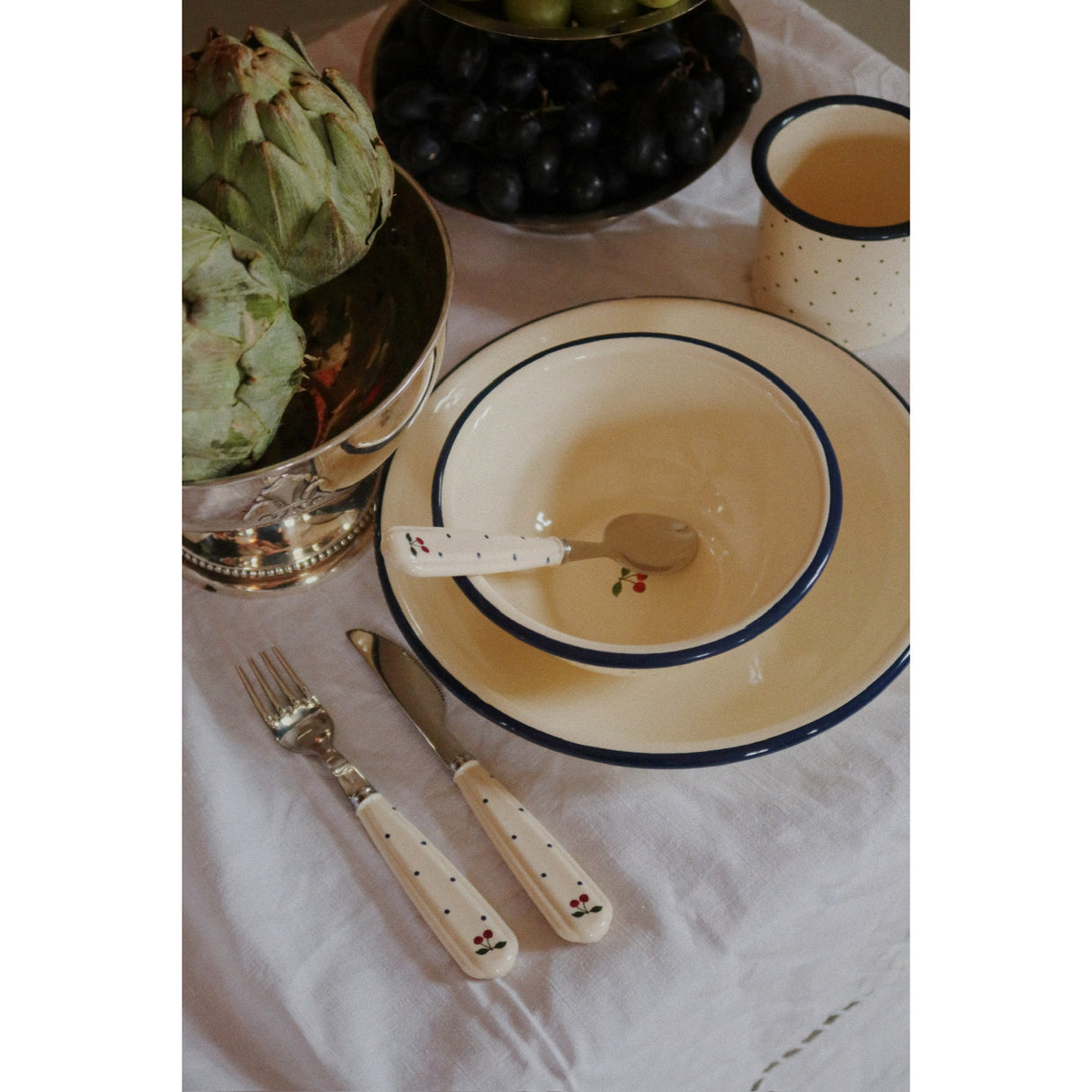 Konges Sløjd Navy Dot Bestikk Sett