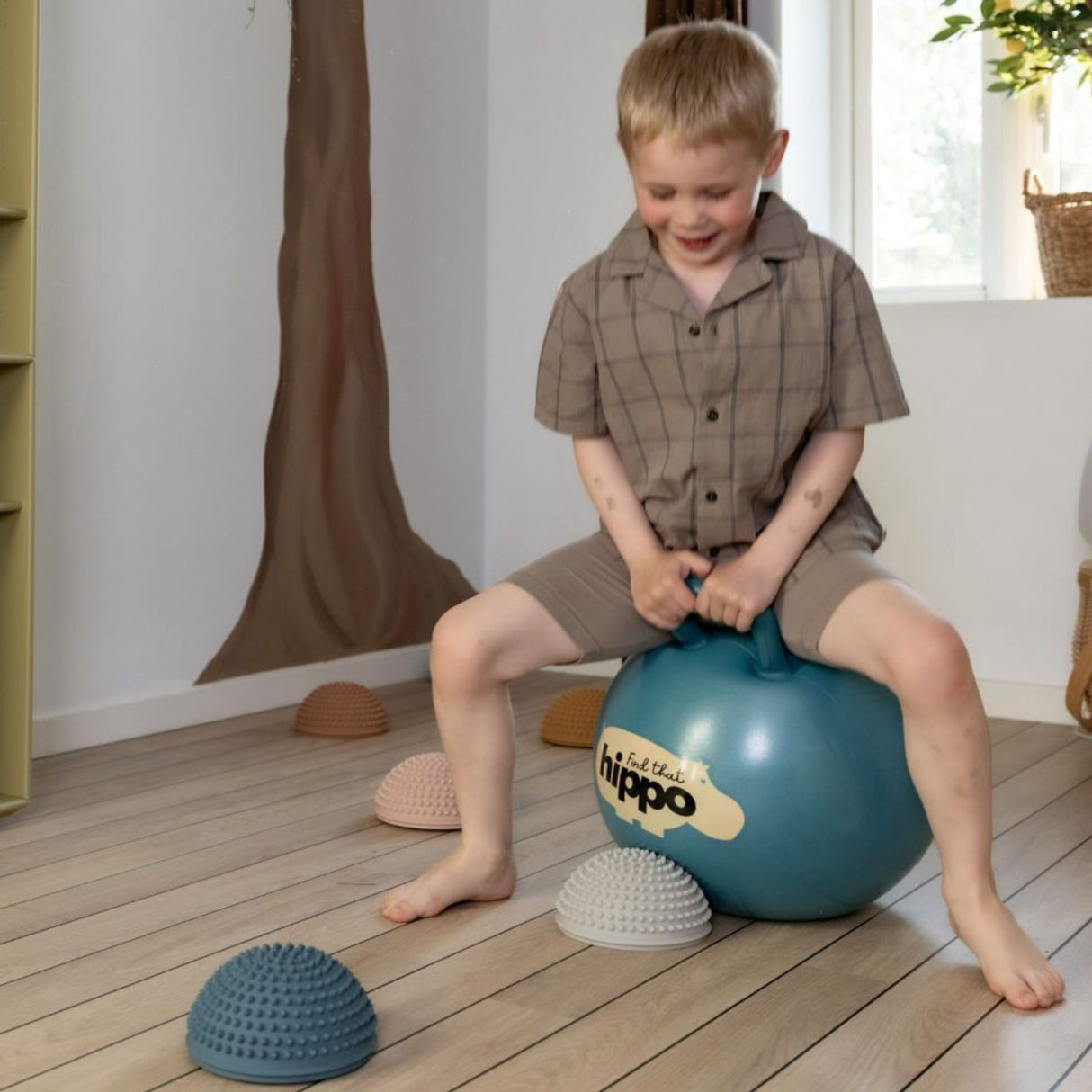 Find that Hippo Hoppebold - Farge Mørk Cyan, Str. 45 Cm