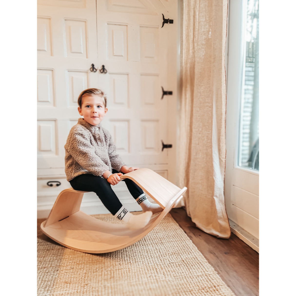 Curve Lab Natural Rocking Stool & Perfect Arc Balance Board