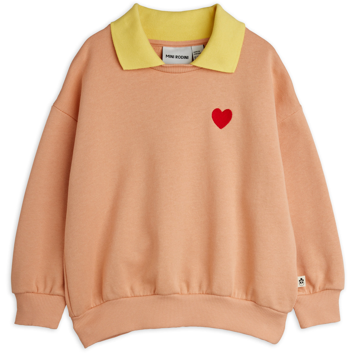 Mini Rodini Pink Heart Emb Halsbånd Collegegenser