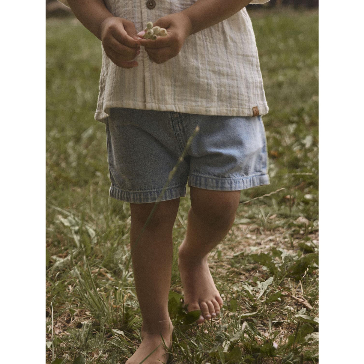 Lil'Atelier Medium Blue Denim Nmmfunda Loose Dnm Shorts 5552-Fd Lil
