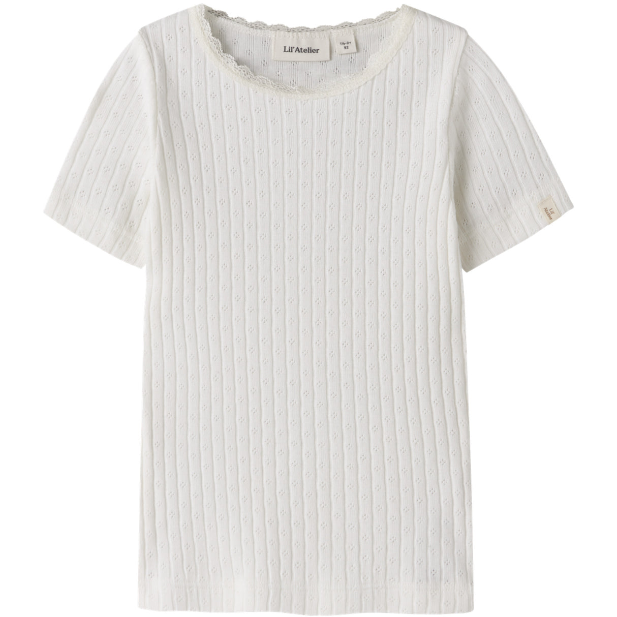Lil'Atelier Coconut Milk Nmfhaldis Ss Slim Topp Lil