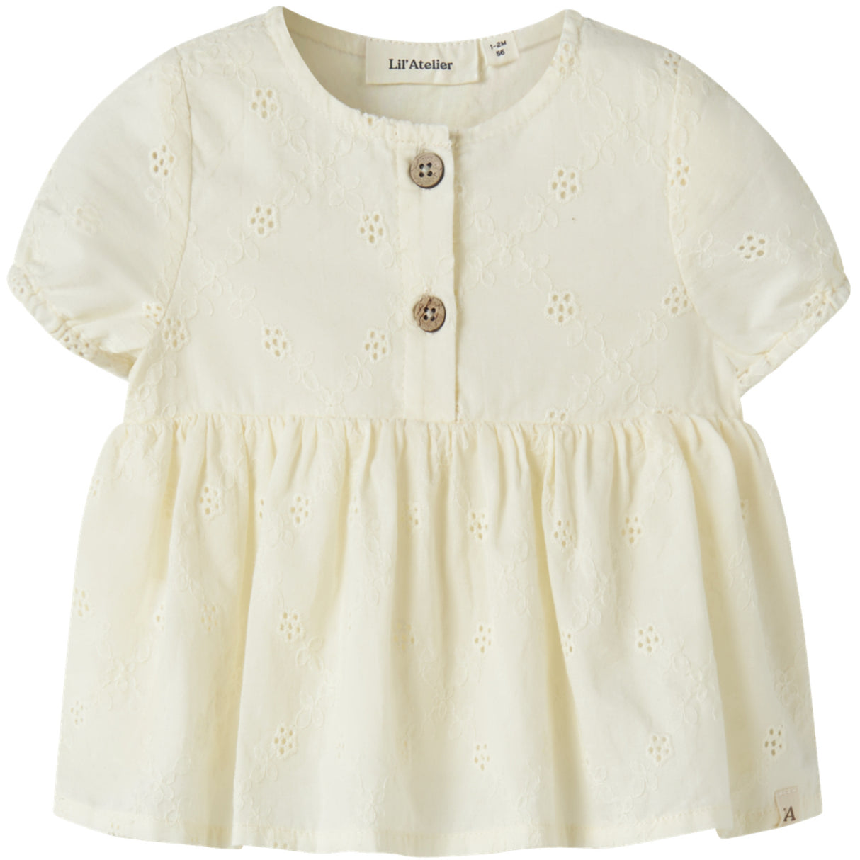 Lil'Atelier Coconut Milk Nbfhosa Ss Loose Skjorte Lil