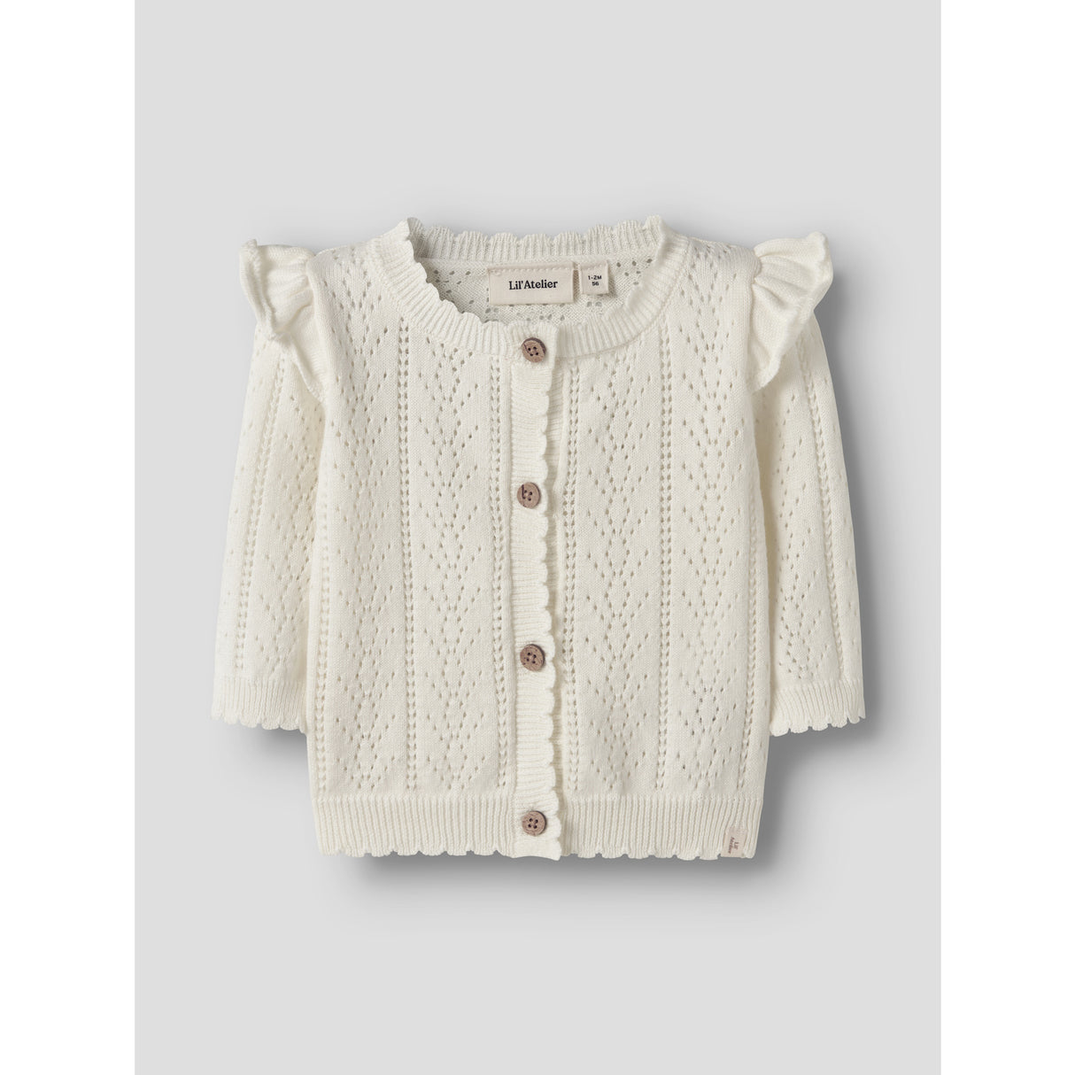 Lil'Atelier Coconut Milk Nbfjela Ls Strikk Card Lil