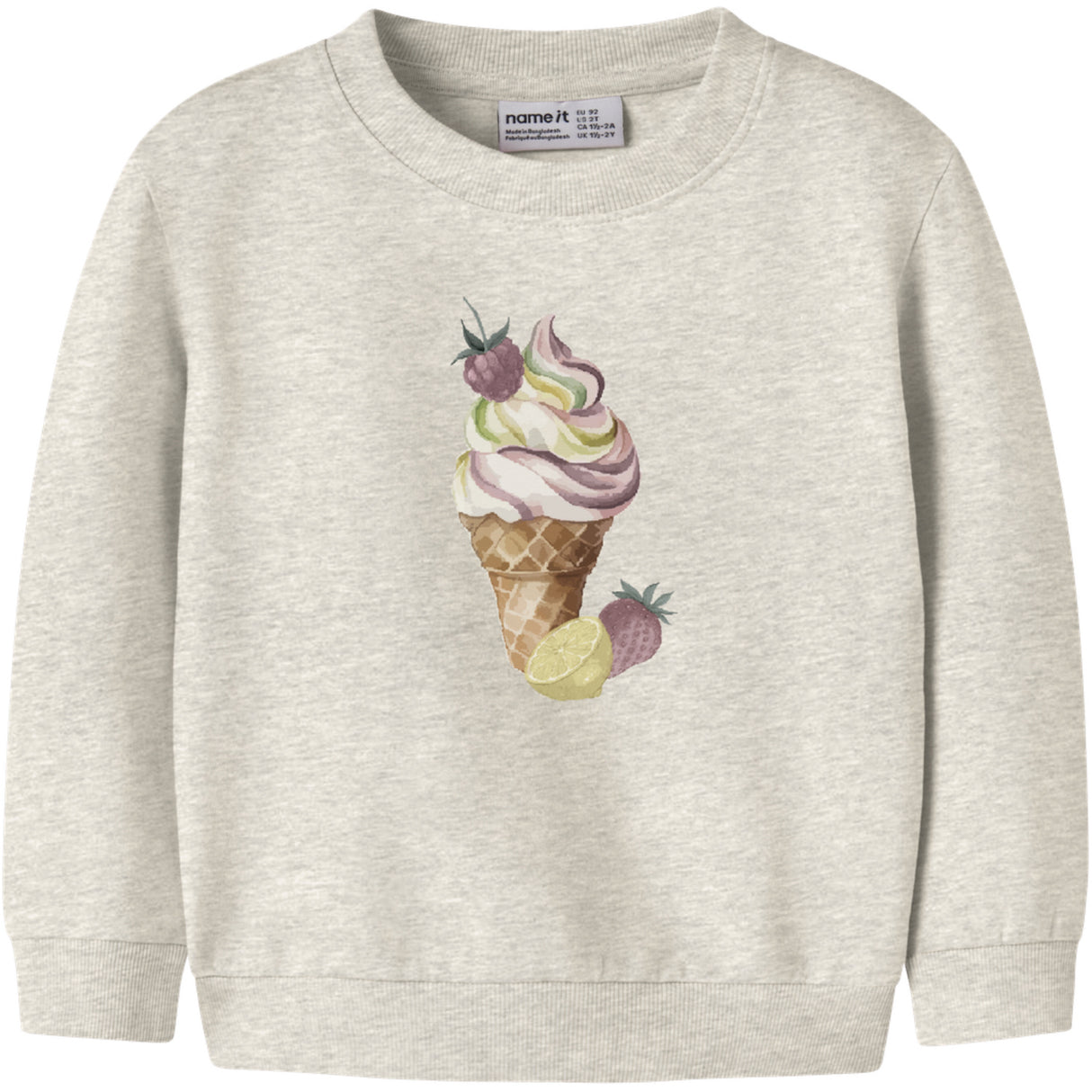 Name It Peyote Melange Nmfjovina Ls Nreg Sweat Unb Box