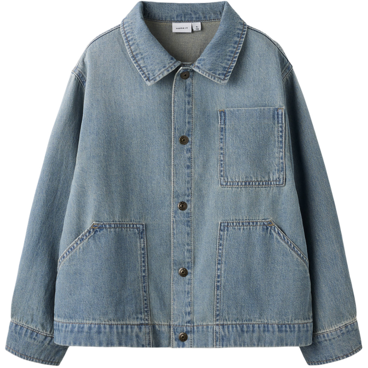 Name It Vintage Medium Blue Denim Nkmtom Oz Dnm Ls Skjorte 3550-Oz H
