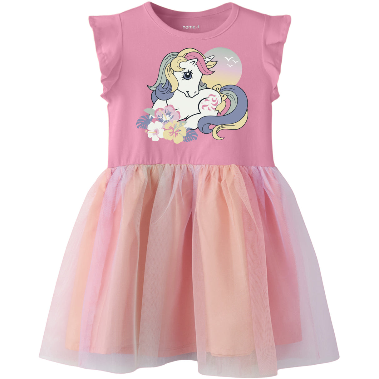 Name It Pink Drink Nmfadaja Mlp Ss Tyll Kjole Cplg