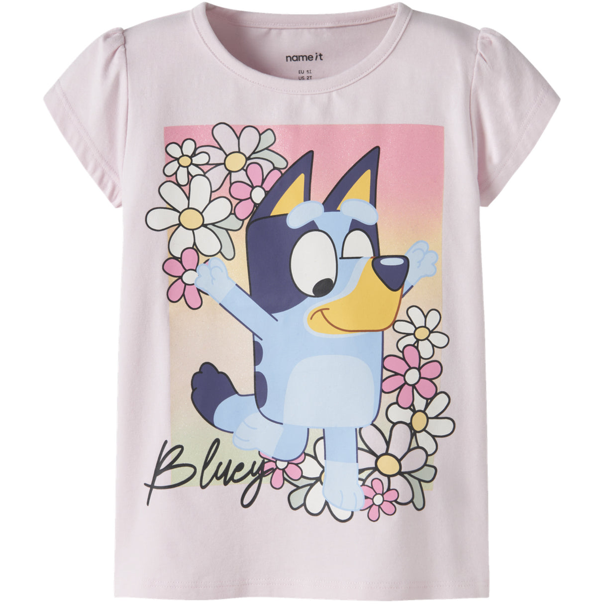 Name It Cradle Pink Nmfmaka Bluey Ss Topp Sky