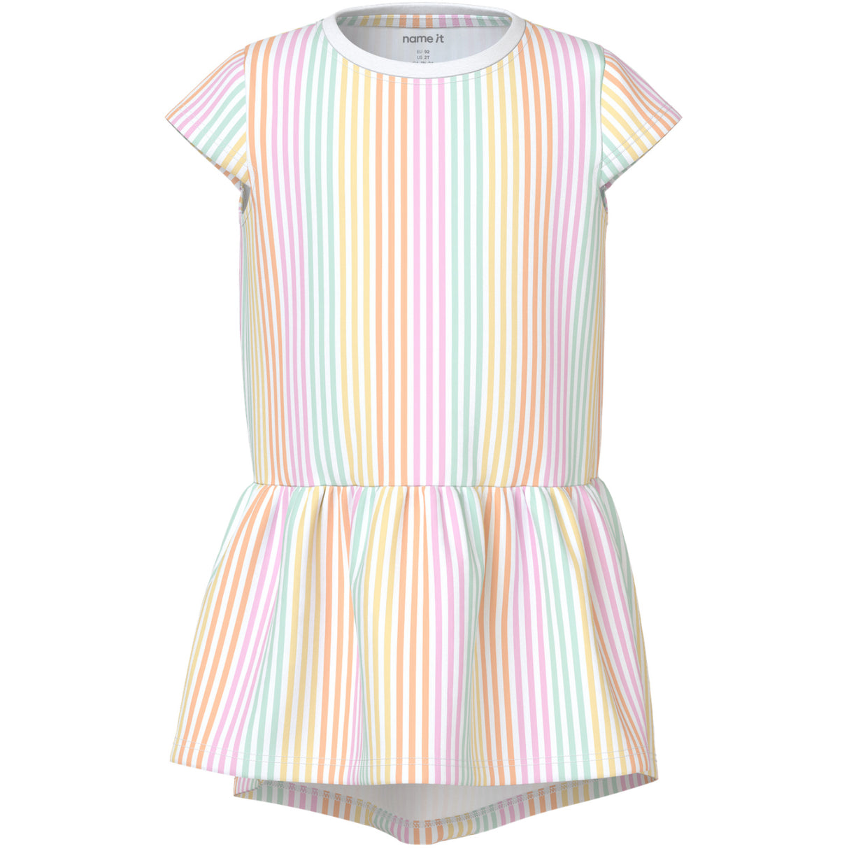 Name It Bright White Cool Stripe Nmfvigga Capsl Kjole F1 Noos