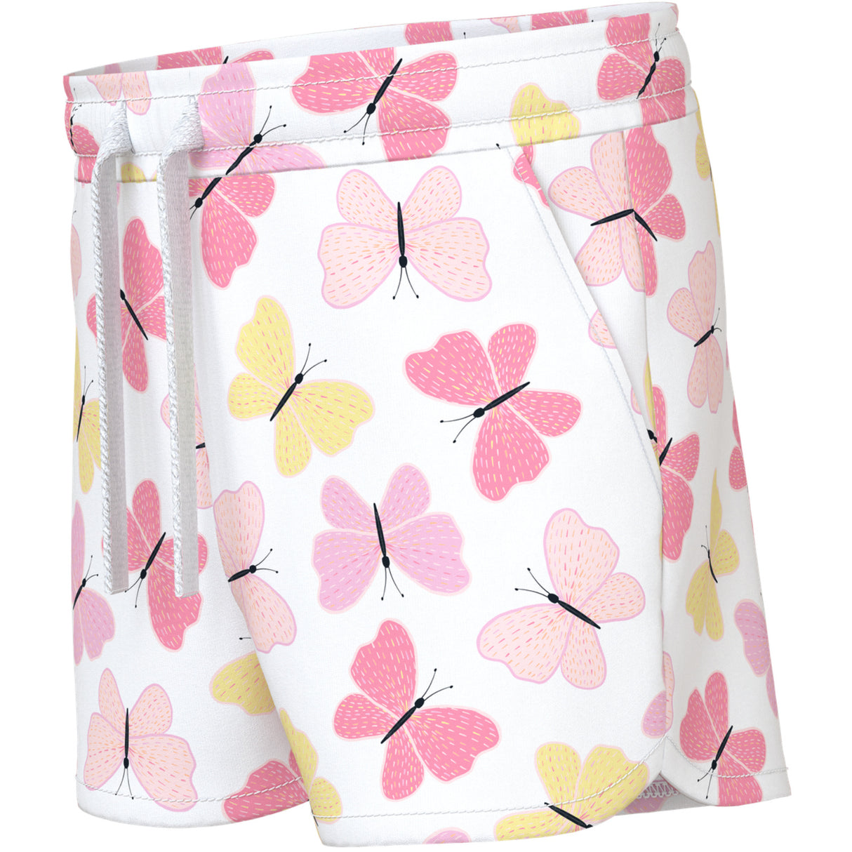 Name It Bright White Pink Butterfly Nmfvigga Shorts F1 Noos