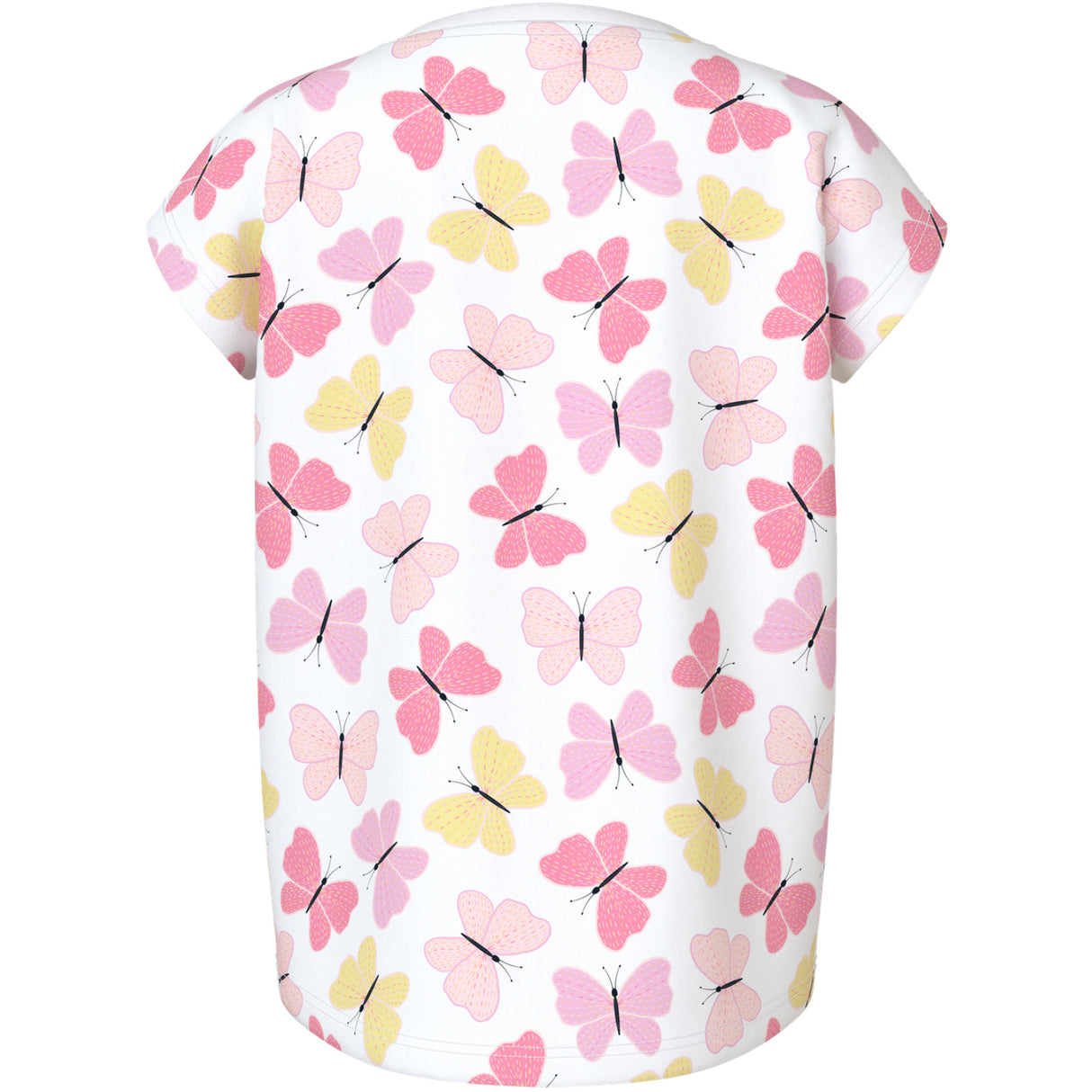Name It Bright White Pink Butterfly Nmfvigga Capsl Topp